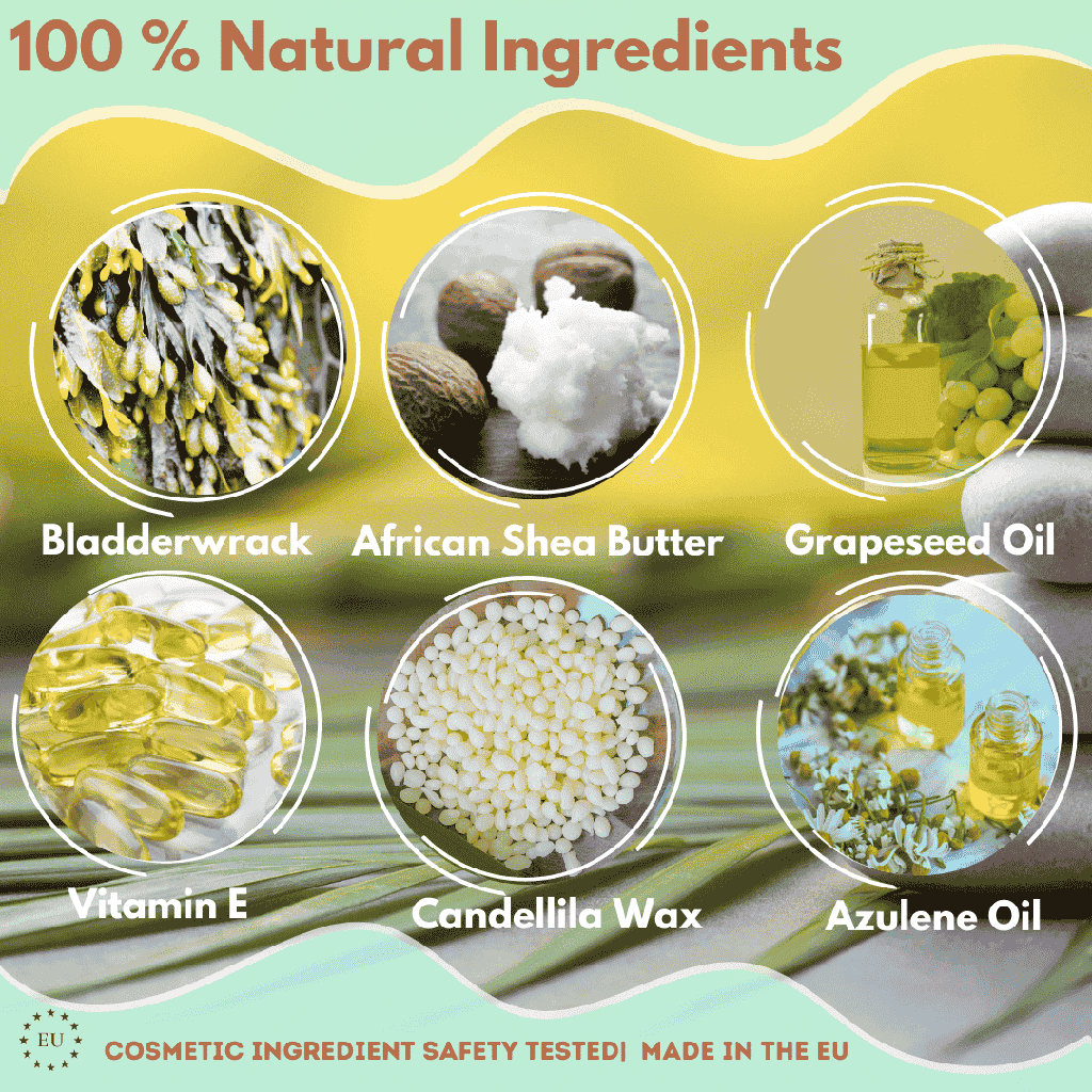 Allital Bladderwrack Seaweed Relaxing Massage Cream Enriched with African Shea Butter, Grapeseed Oil (200ml)