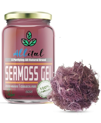 Purple Sea Moss 500ml Gel Wildcrafted in St Lucia Made Fresh to Order in UK.