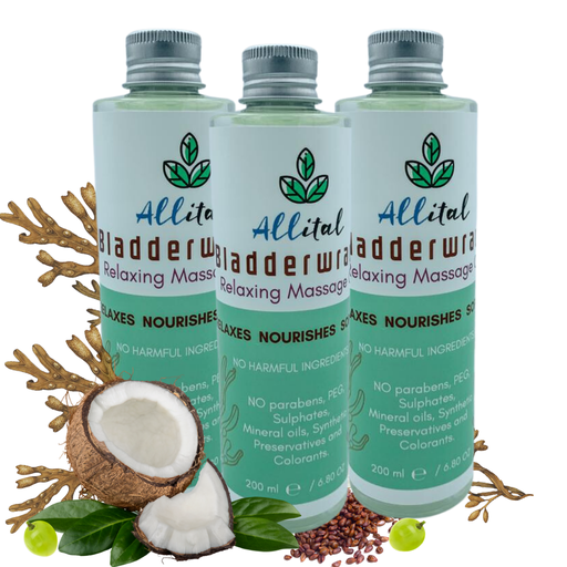 Bladderwrack Seaweed Relaxing Massage Oil for Massage Therapy - Vegan and Natural Massage Oil by Allital - (200ml)